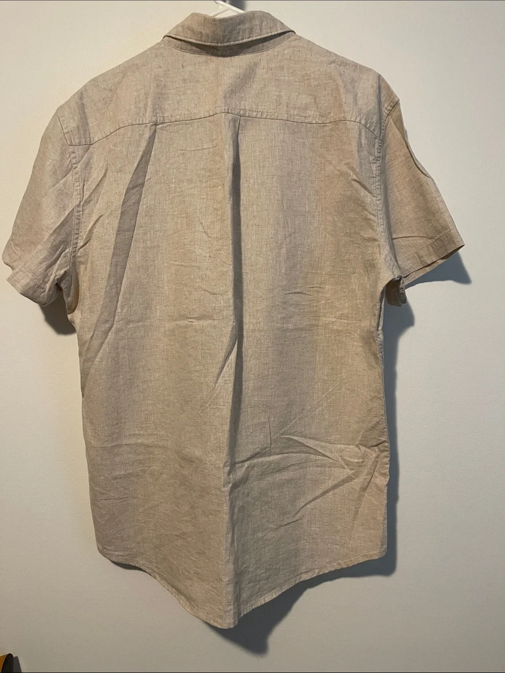 Sonoma Short-Sleeve Button-Down Shirt in Beige - Picture 4 of 4